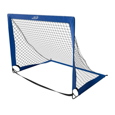 Sada 2 skladacích futbalových bránok 120 × 90 cm, modrá