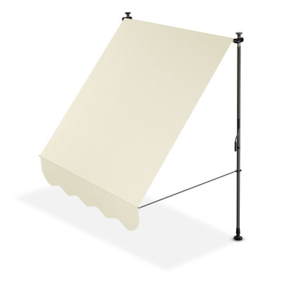 Balkónová markíza 150x120 cm, béžová, výškovo nastaviteľná