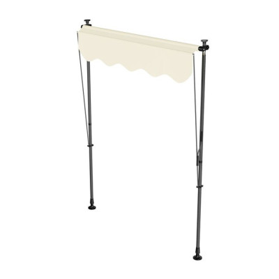 Balkónová markíza 150x120 cm, béžová, výškovo nastaviteľná