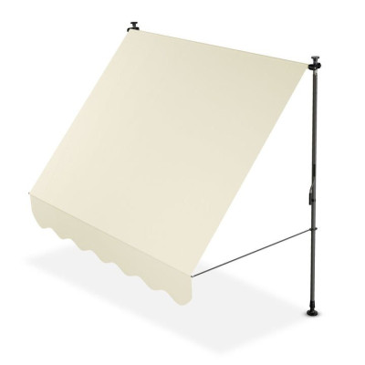 Balkónová markíza 200x120 cm, béžová, výškovo nastaviteľná