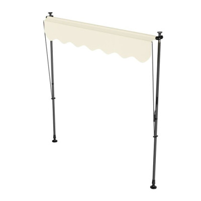 Balkónová markíza 200x120 cm, béžová, výškovo nastaviteľná