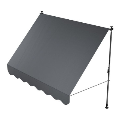 Balkónová markíza 250x120 cm, sivá, výškovo nastaviteľná