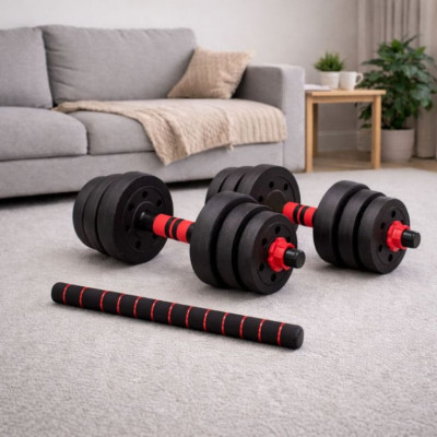 Nakladacie činky 2v1 – jednoručné aj obojručné, 20 kg