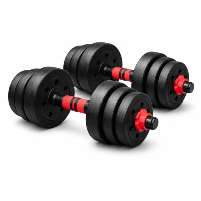 Nakladacie činky 2v1 – jednoručné aj obojručné, 20 kg