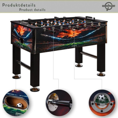 GamesPlanet Profesionálny stolný futbal Leeds, 140 x 73 x 87