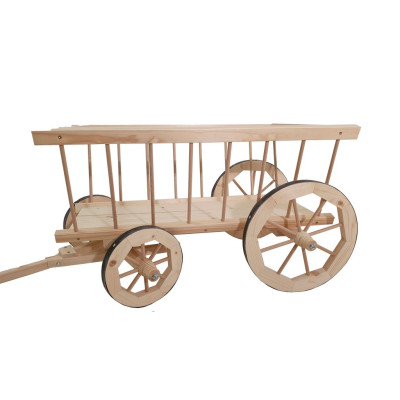 Dekoračný drevený žebriňák s kovovými kolesami 170 cm