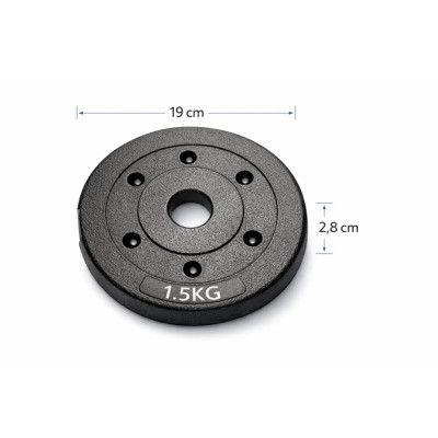 Nakladacie činky 2v1 – jednoručné aj obojručné, 30 kg
