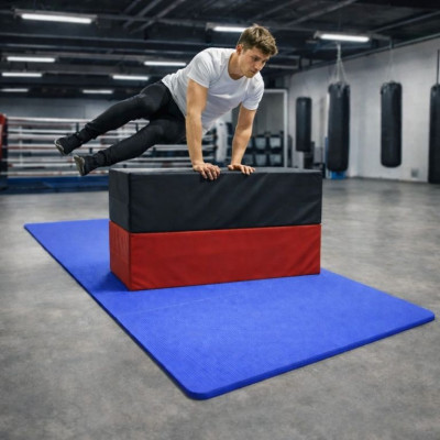 Gymnastická podložka XXL 210 × 110 × 2 cm modrá