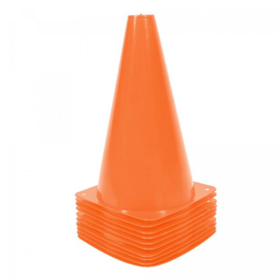 Oranžové tréningové kužele 23 cm – sada 10 ks