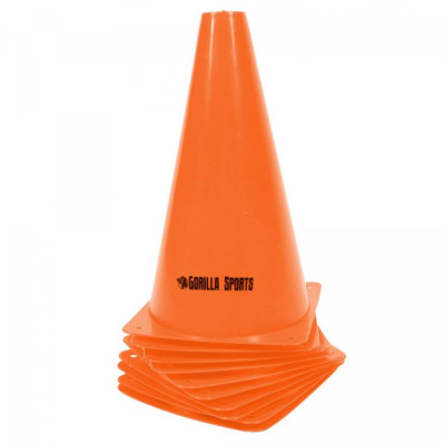 Oranžové tréningové kužele 23 cm – sada 10 ks