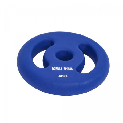 Gorilla Sports Súprava záťažových kotúčov 2 x 4 kg, tm. modrá