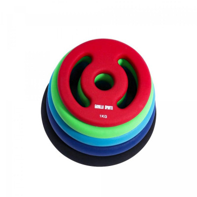 Gorilla Sports Súprava záťažových kotúčov 2 x 4 kg, tm. modrá