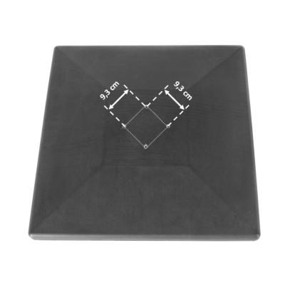 Betónový podstavec na slnečník 73x73 cm, 50 kg, čierny