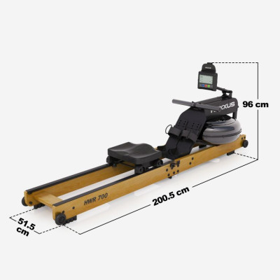 MAXXUS Veslovací trenažér, vodný, drevo, nosnosť 150 kg