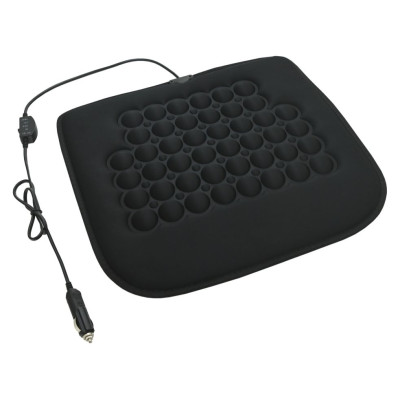 Vyhrievaný sedák do auta s reguláciou teploty, 12V, čierny