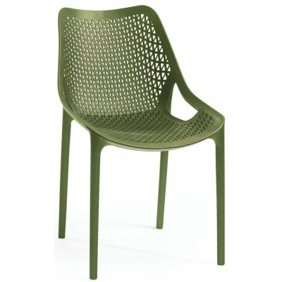 Záhradné křeslo olivové – ľahké, pevné a stohovateľné