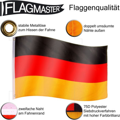 FLAGMASTER Vlajkový stožiar vr. vlajky Ukrajina, 650 cm