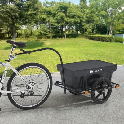 Prepravný príves za bicykel 90 l s plachtou, čierny