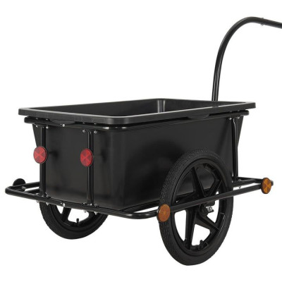 Prepravný príves za bicykel 90 l s plachtou, čierny