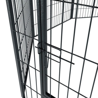 Ohrádka pre šteňatá a malé zvieratá, oceľové, 160x160x60 cm,