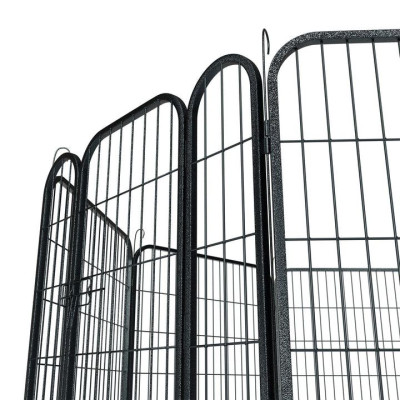 Ohrádka pre šteňatá a malé zvieratá, oceľové, 160x160x60 cm,