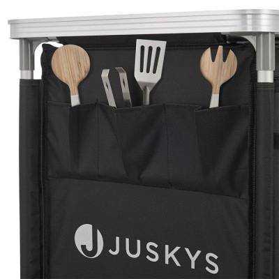 Kempingová skladacia kuchyňa 97 x 50 x 78 cm, čierna