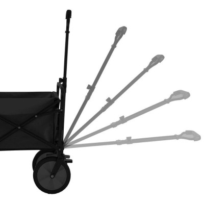 Skladací transportný vozík, čierny, 100 kg, 92x53x102 cm