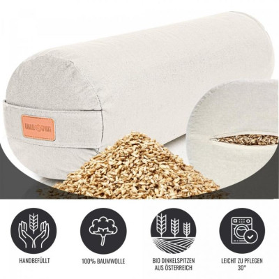 Gorilla Sports Vankúš na jogu 65 x 20 cm, pieskový