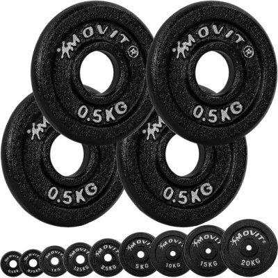 MOVIT sada 4 kusov závažia - 0,5 kg, liatina