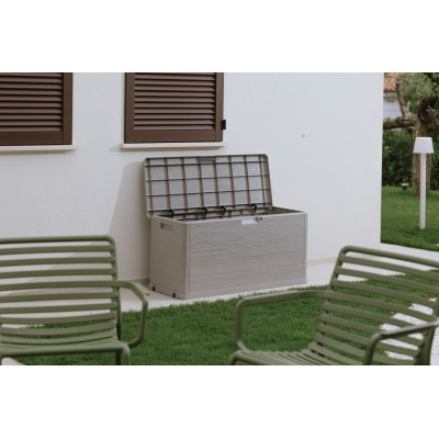 WOODYS záhradný plastový úložný box 280 L, svetlo šedá