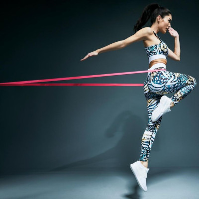 Gorilla Sports Sada pre fitness cvičenie, čierna/červená