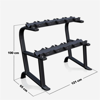Gorilla Sports Stojan na jednoručné činky, 121 x 65 x 100 cm