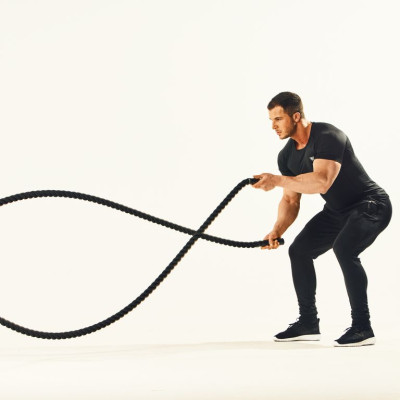 Gorilla Sports Nylonové lano 15 m, čierne, 13 kg