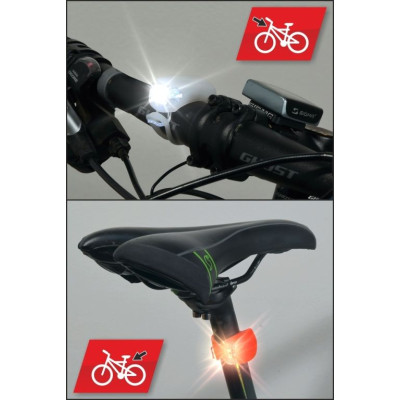 Sada 2 ks cyklistických svetiel, SILICON, 18 lm