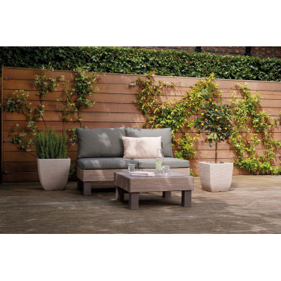 Záhradné plastové kreslo ELEMENTS SIGNATURE, hnedé