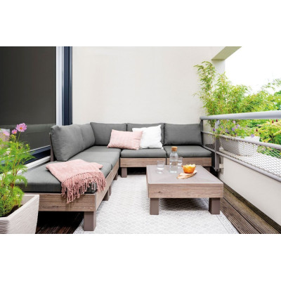 Záhradné plastové kreslo ELEMENTS SIGNATURE, hnedé