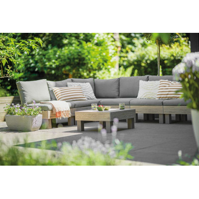 Záhradné plastové kreslo ELEMENTS SIGNATURE, hnedé