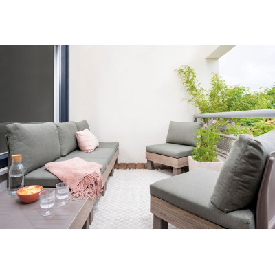 Záhradné plastové kreslo ELEMENTS SIGNATURE, hnedé