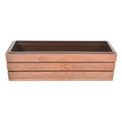 Drevený truhlík s plastovou vložkou 51 cm hnedý borovicový