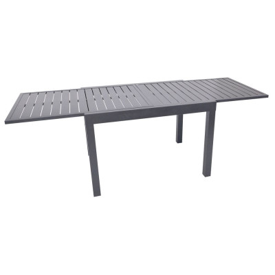Hliníkový rozkladací stôl čierny na terasu a záhradu 110/220