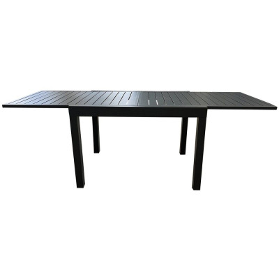 Hliníkový rozkladací stôl čierny na terasu a záhradu 110/220
