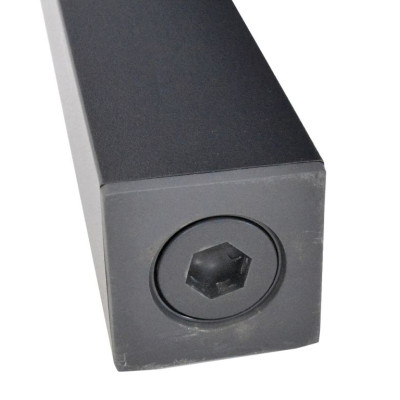 Hliníkový rozkladací stôl čierny na terasu a záhradu 110/220