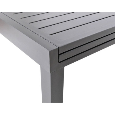 Hliníkový rozkladací stôl čierny na terasu a záhradu 110/220