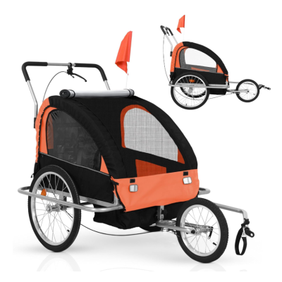 Jago príves za bicykel 2V1, oranžový