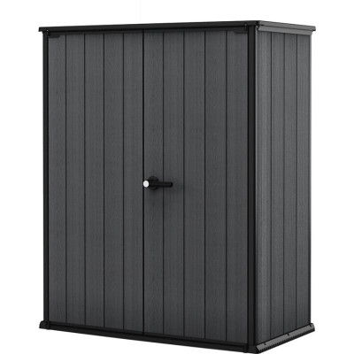 Záhradná skriňa EVOTECH 140x73x170 cm tmavošedá s policami