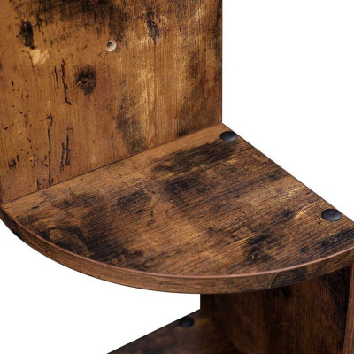 VASAGLE rohová polica 5poschodová, závesná, rustikálna hnedá