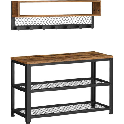 Predsieňová zostava s lavicou a botníkom, industriálny štýl