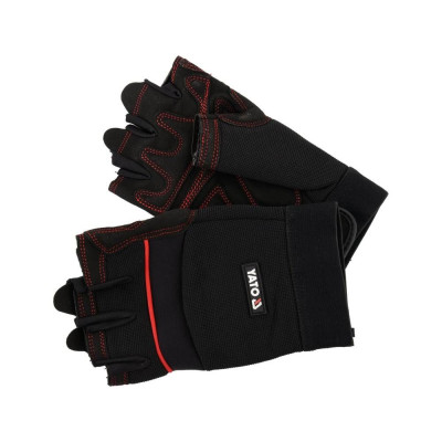 Bezprstové pracovné rukavice syntetická koža veľkosť 8