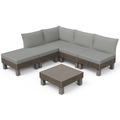 Záhradná plastová súprava ELEMENTS SIGNATURE, hnedá