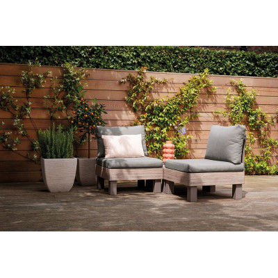 Záhradná plastová súprava ELEMENTS SIGNATURE, hnedá